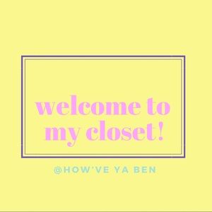 Welcome to my closet!